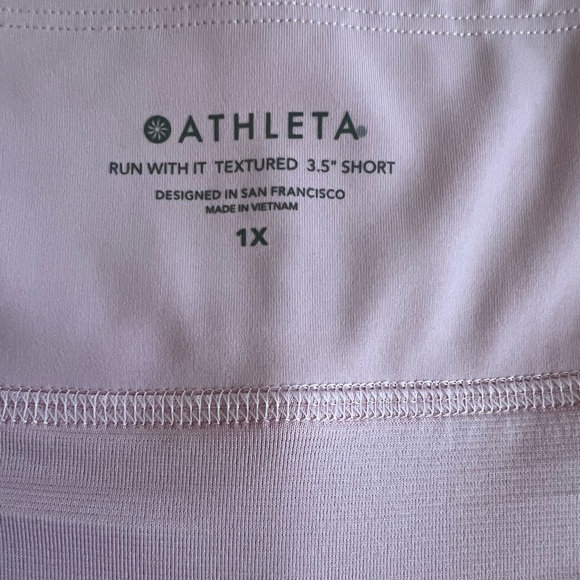 ATHLETA Run With It Shorts Space Dye Begonia pink 3.5" SIZE 1X - Picture 11 of 15